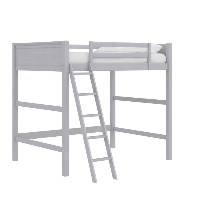 Denver Wooden Kids' Loft Bed with Storage Space - Gray - Full
