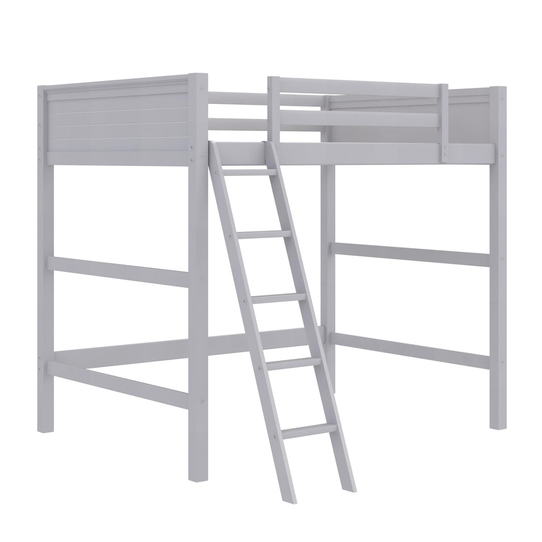 Denver Wooden Kids' Loft Bed with Storage Space - Gray - Full