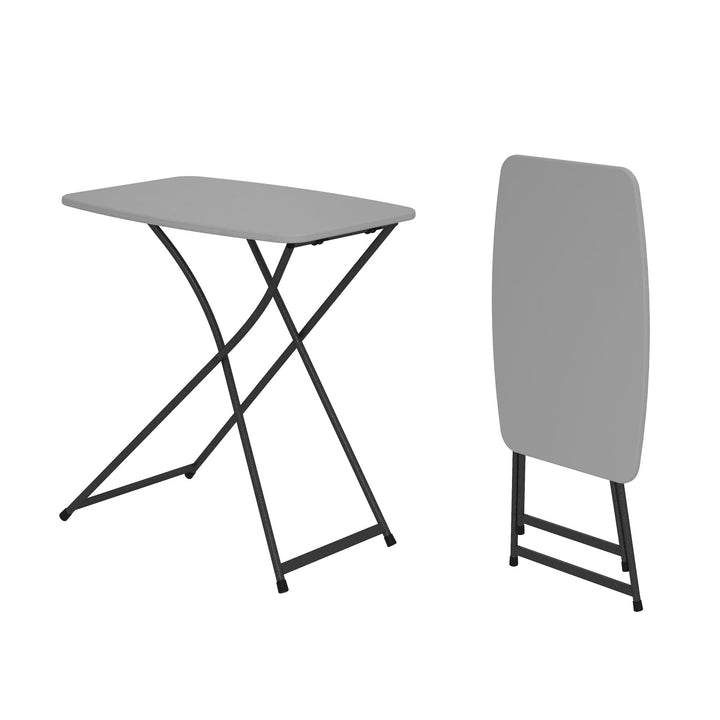 Multi-Functional, Adjustable, Personal Folding Activity Table - Gray - 2-Pack