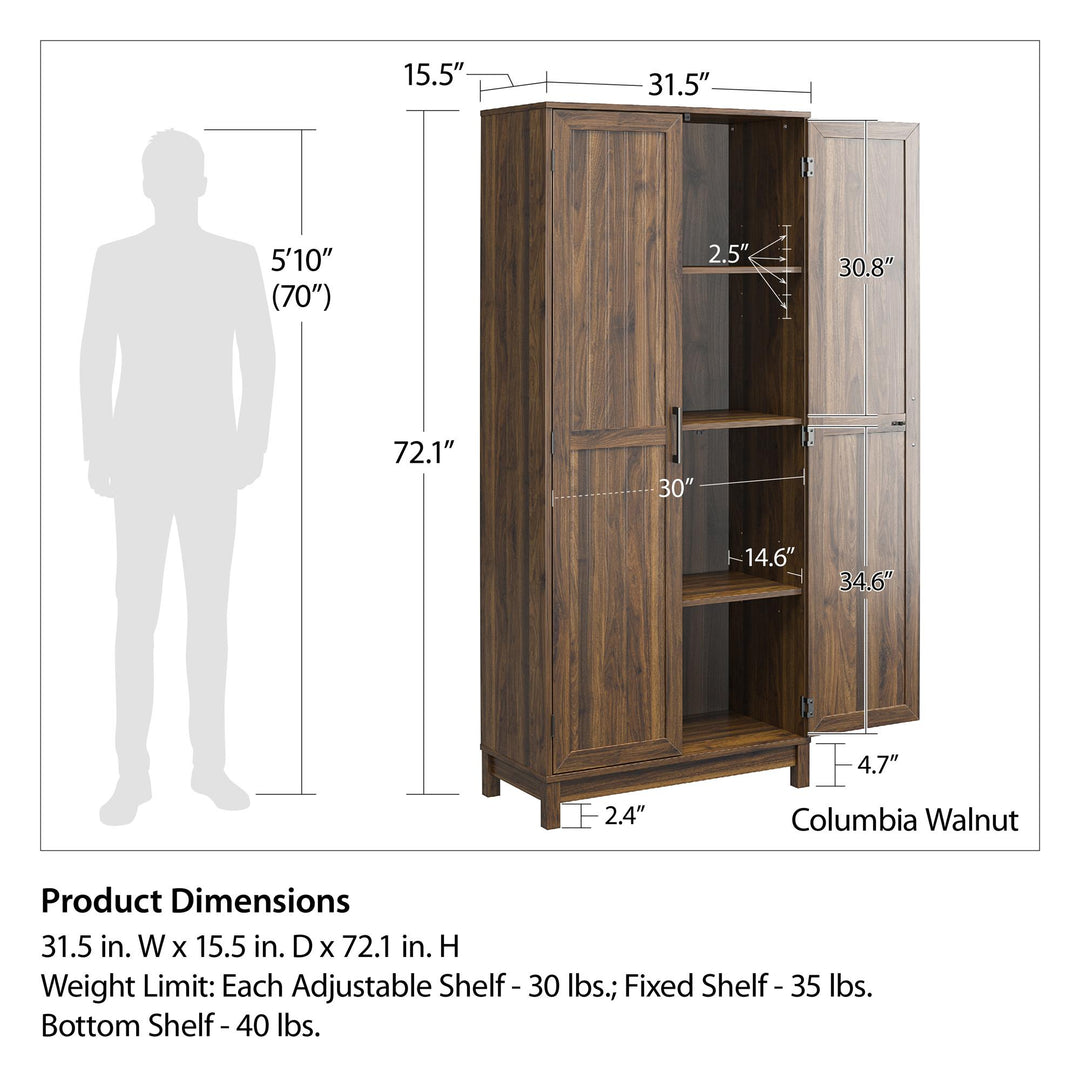 Storage Cabinet - Columbia Walnut - Large