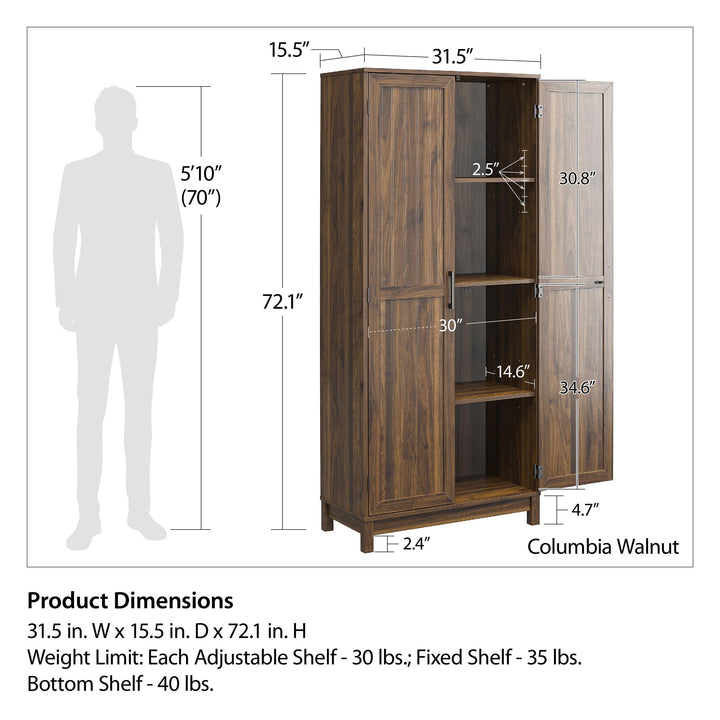 Storage Cabinet - Columbia Walnut - Large