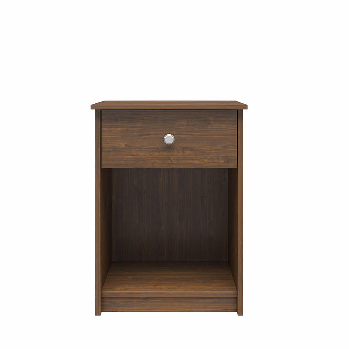 Minimalist 1 Drawer Nightstand - Saint Walnut