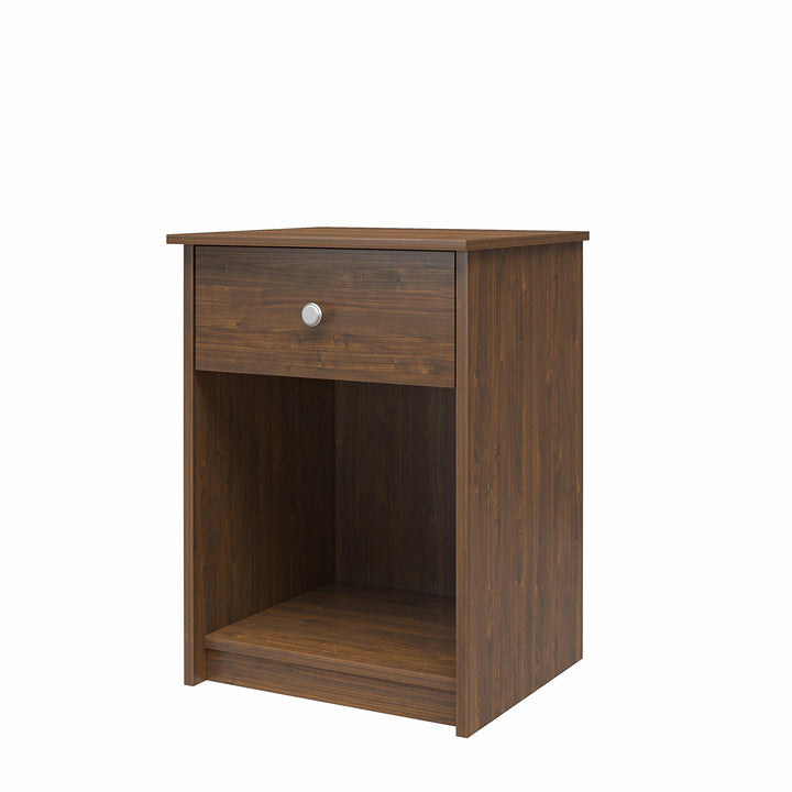 Scandi-inspired Nightstand Open Shelf - Saint Walnut