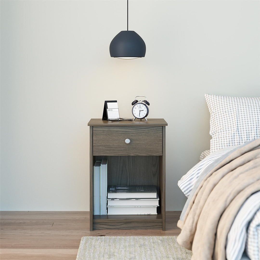 Contemporary Open Shelf Design - Brown Stanton Ash