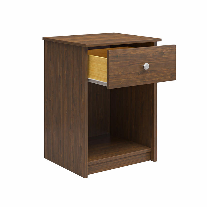 Contemporary 1 Drawer Nightstand - Saint Walnut