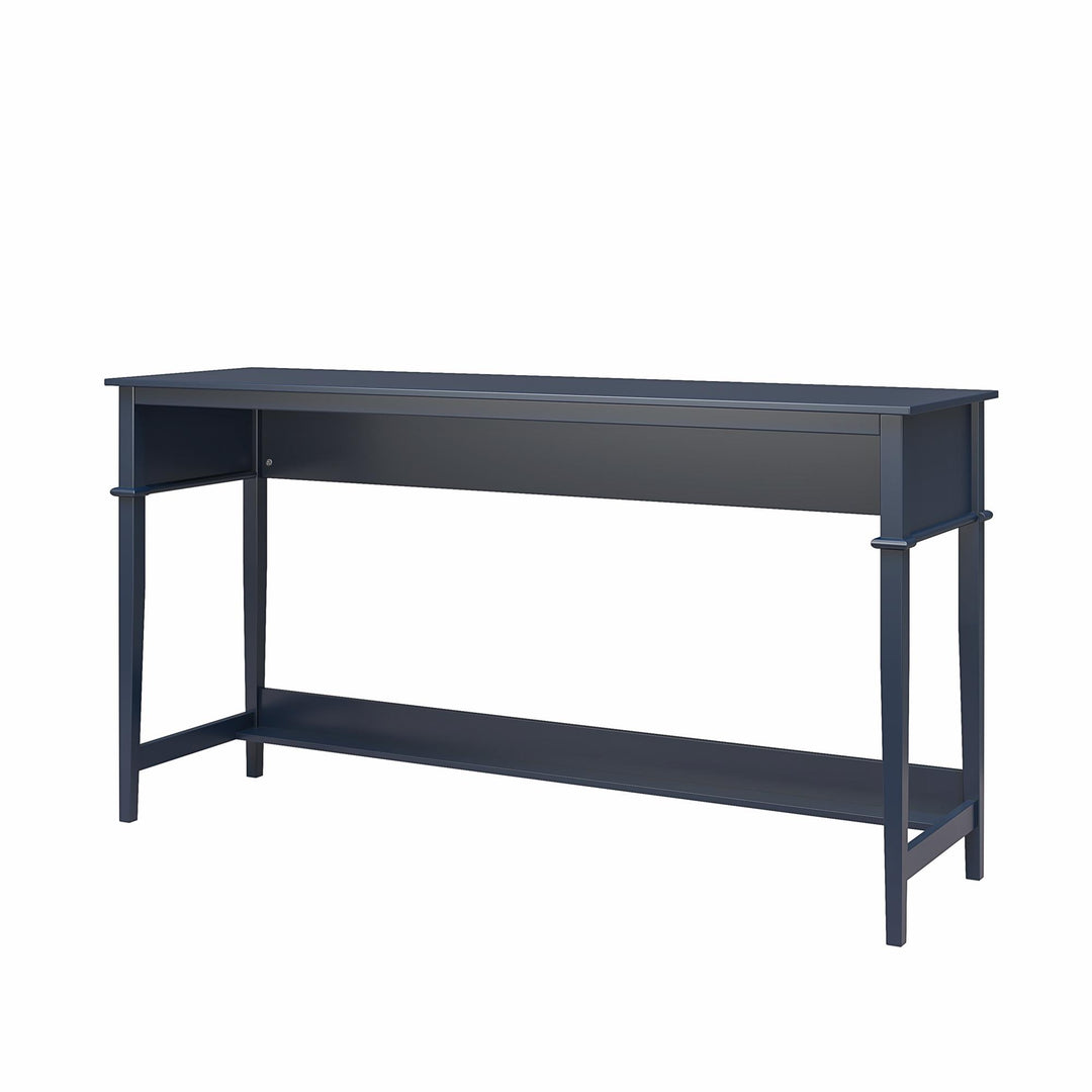 Easy to Set Up Extra Wide Desk with Foot Rest -  Navy