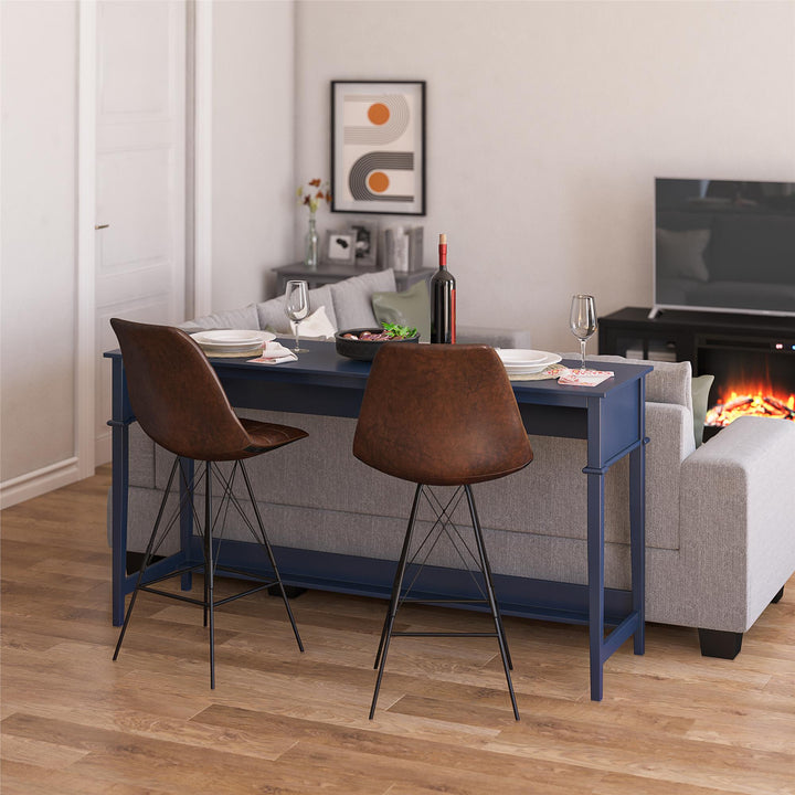 Easy to Clean Franklin Painted Sofa Table -  Navy