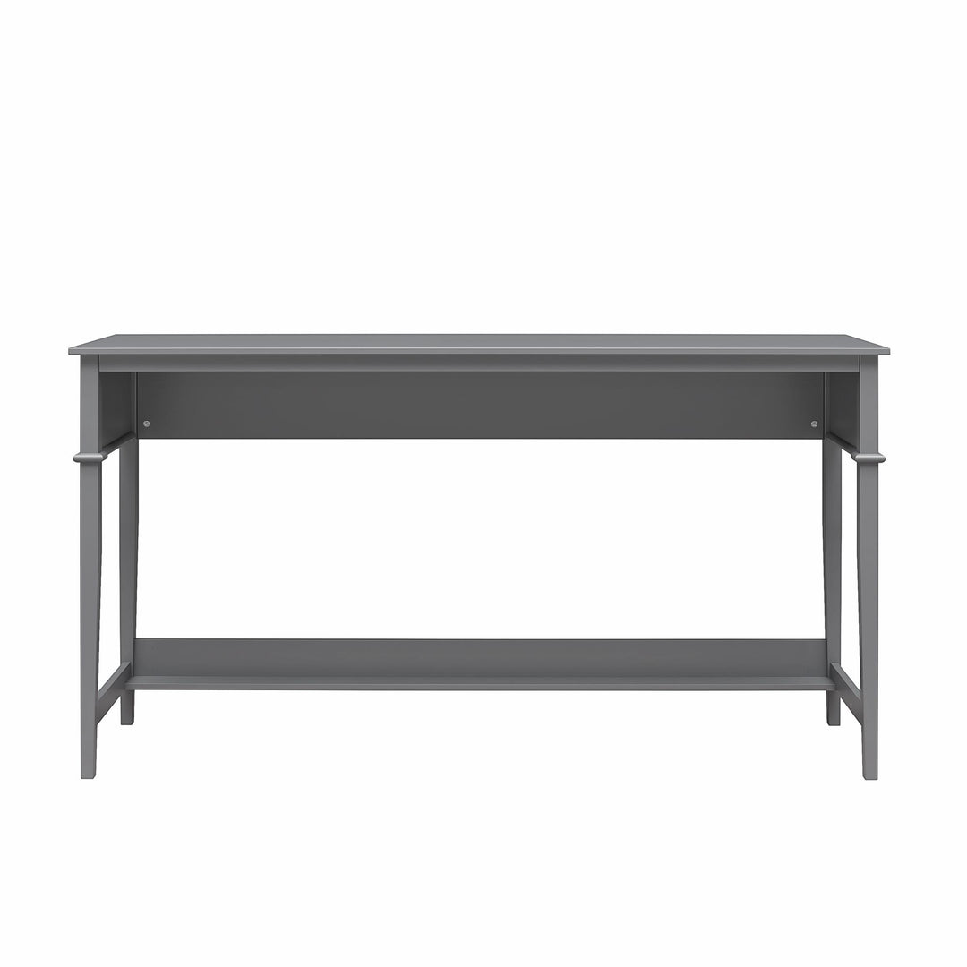 Comfortable Extra Wide Desk with Foot Rest -  Gray