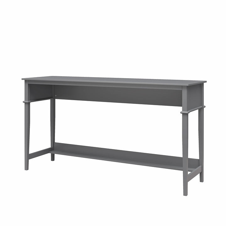 Easy to Set Up Extra Wide Desk with Foot Rest -  Gray