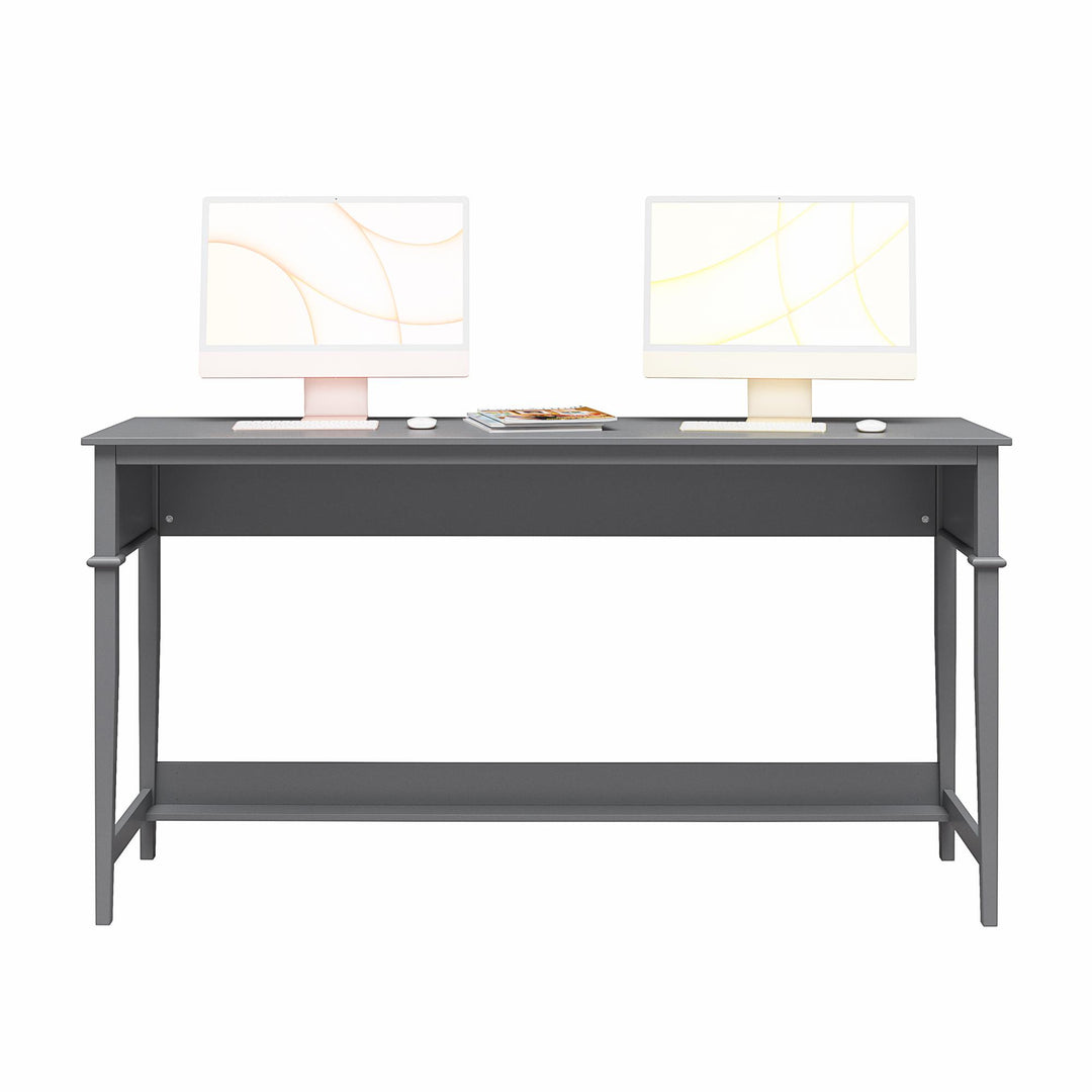 Franklin Wide Desk with Foot Rest - Gray