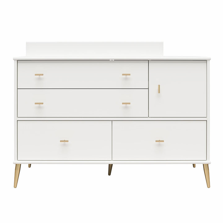 Valentina 4 Drawer/ 1 Door Convertible Dresser & Changing Table - White