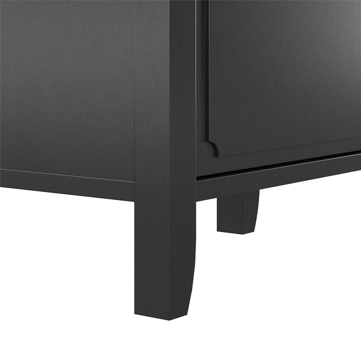 Wide Dresser with 4 Drawers and 2 Doors -  Black