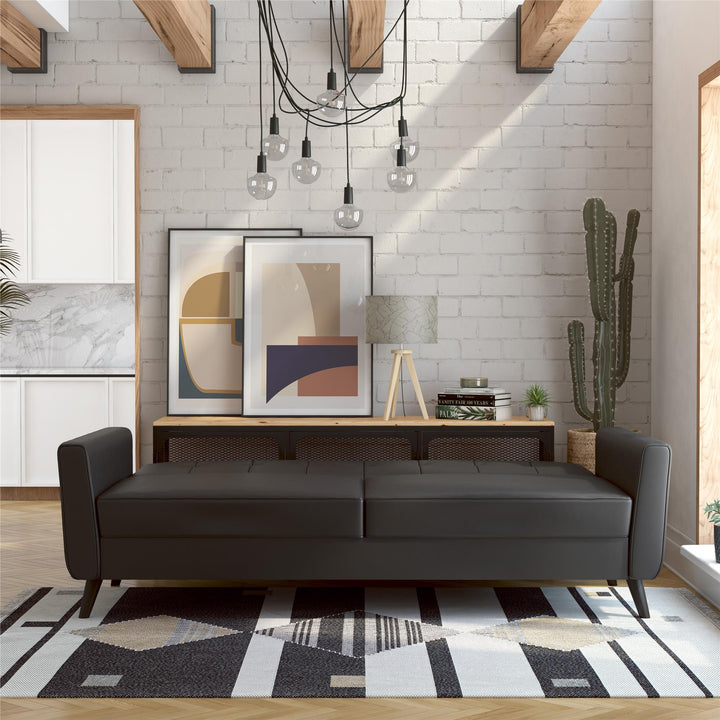 Parker Futon with Storage - Black