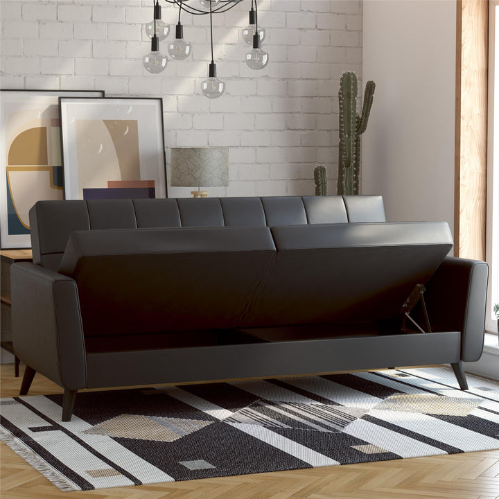 Parker Futon with Storage - Black