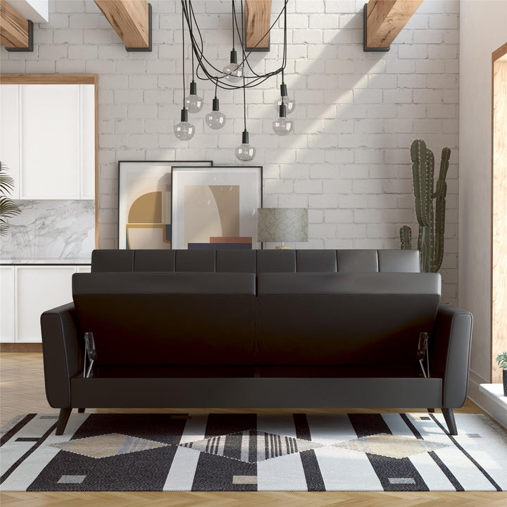 Parker Futon with Storage - Black