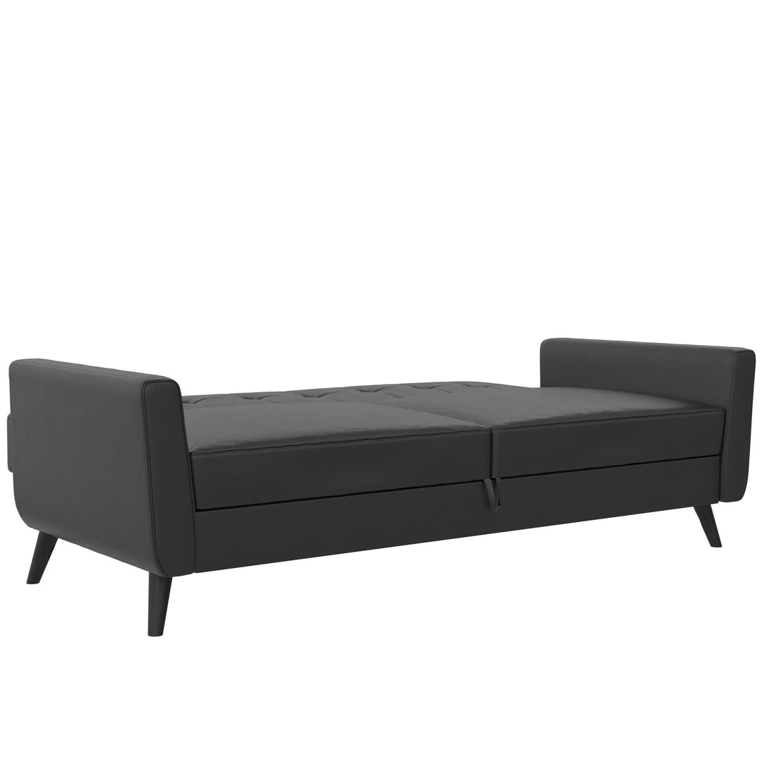 Parker Futon with Storage - Black