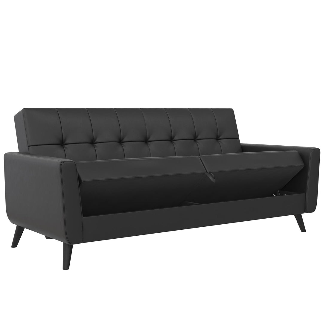 Parker Futon with Storage - Black