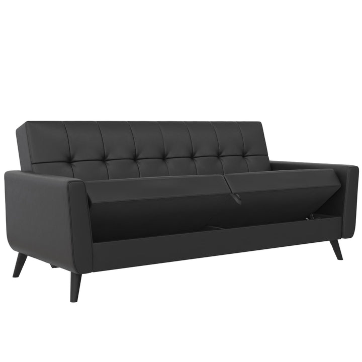 Parker Futon with Storage - Black