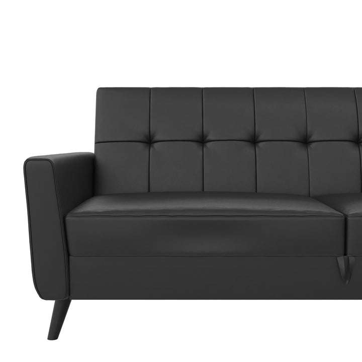 Parker Futon with Storage - Black