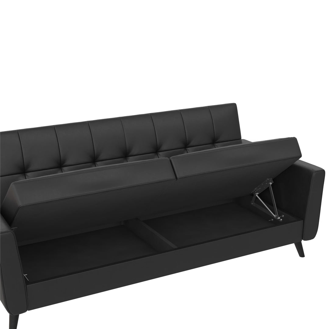 Parker Futon with Storage - Black