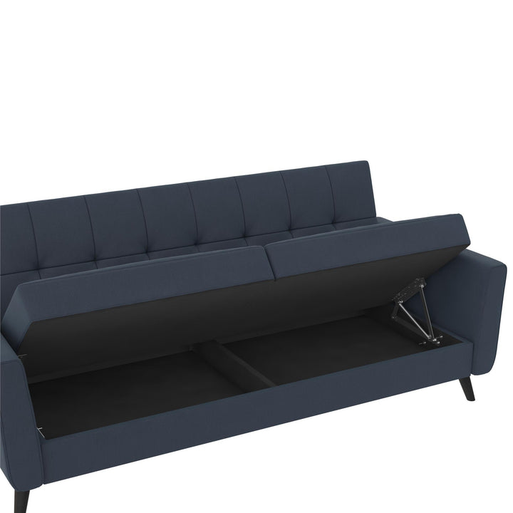 Parker Futon with Storage - Blue