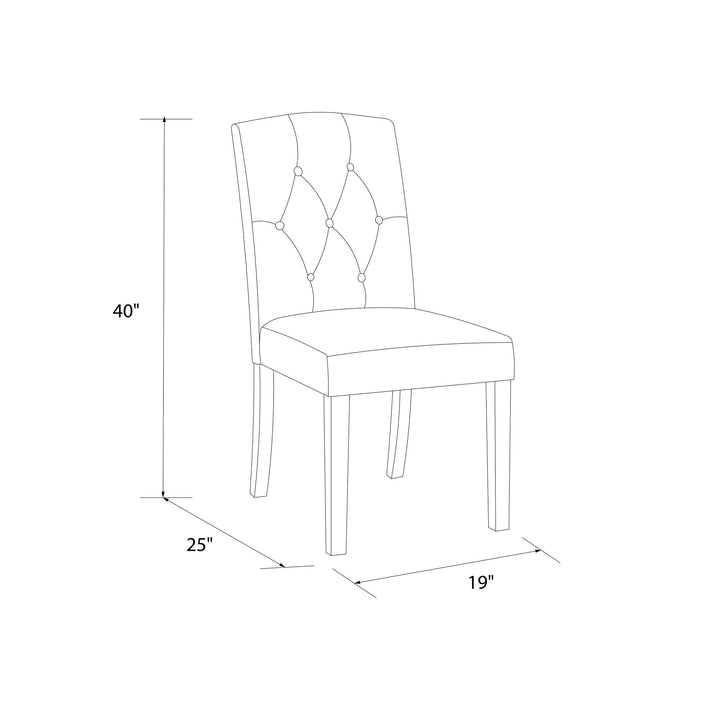 Emilia Upholstered Tufted Dining Chair - Dark Taupe