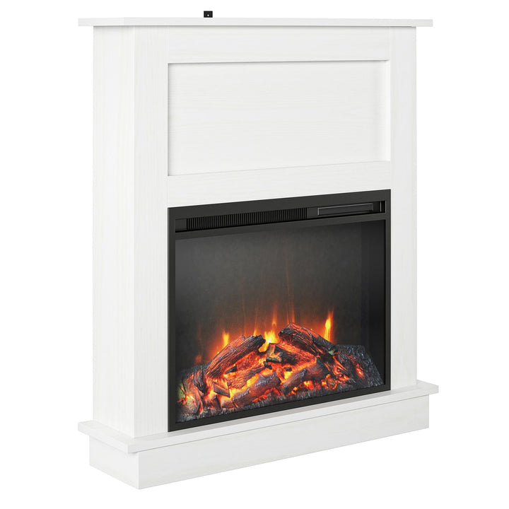 Ellsworth Modern Electric Fireplace for Living Room -  White