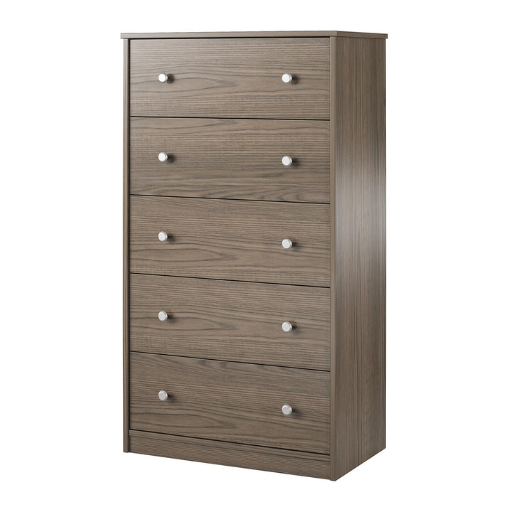 Modern Bedroom 5 drawer Dresser - Brown Stanton Ash