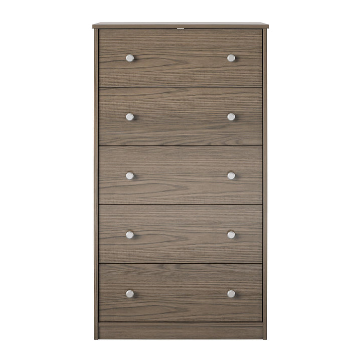 Ellwyn Tall 5 Drawer Dresser - Brown Stanton Ash