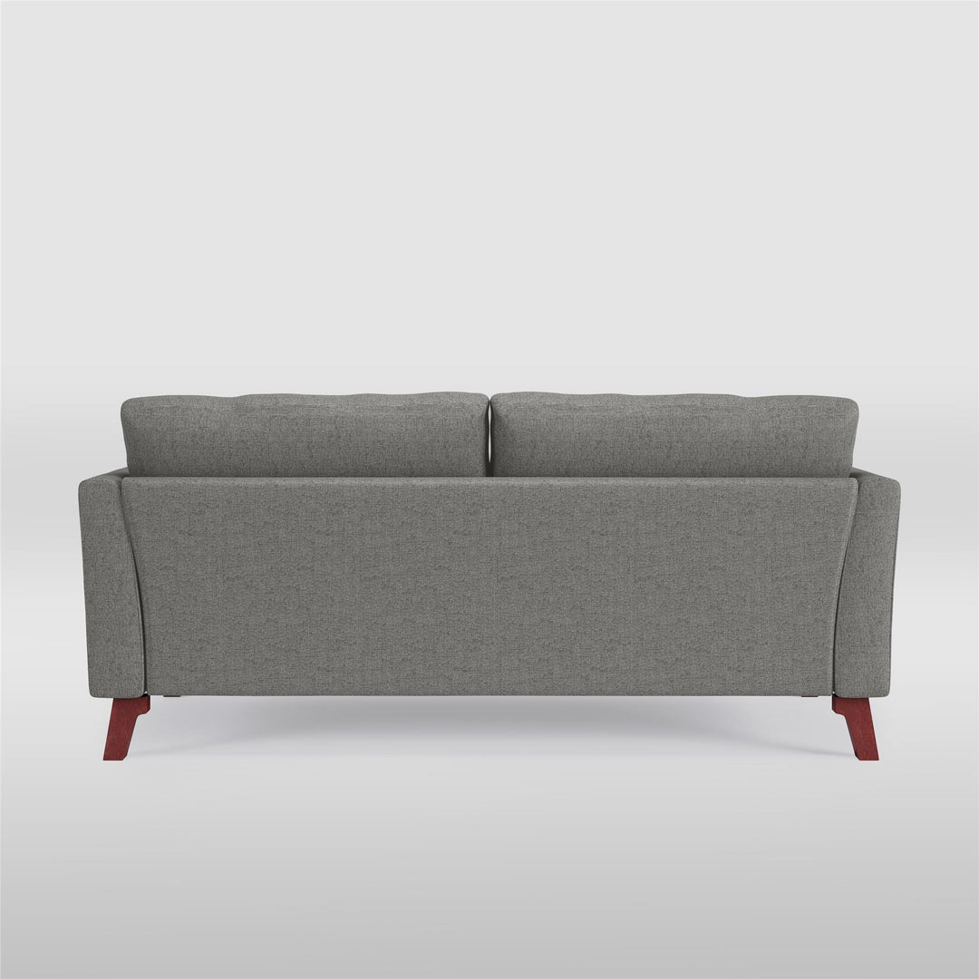 Middlefield Wood Base 3 Seater Sofa - Gray