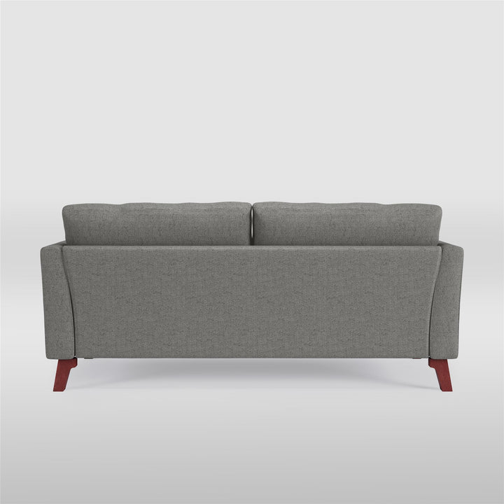 Middlefield Wood Base 3 Seater Sofa - Gray