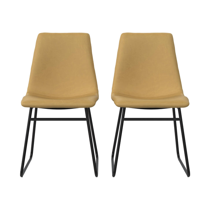 Bowden Upholstered Molded Chair - Tan - Set of 2