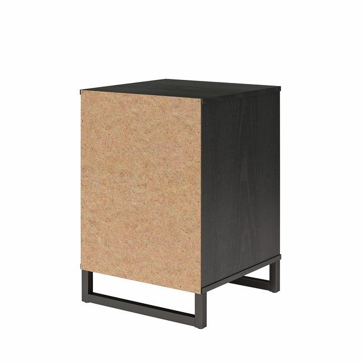 bedside cubby nightstand with 1 drawer  - Black Oak