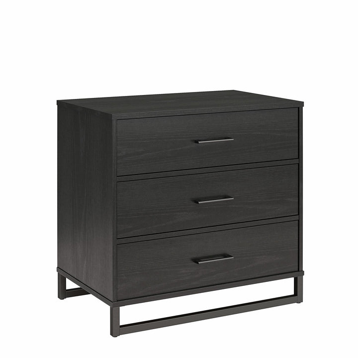 Wood 3 drawer dresser  - Black Oak