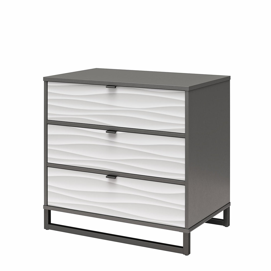 3 drawer dresser for bedroom - Graphite