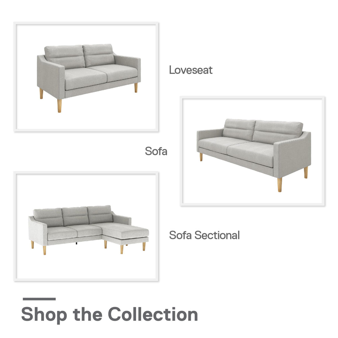 Lyndhurst 2-Seater Loveseat Sofa - Light Gray