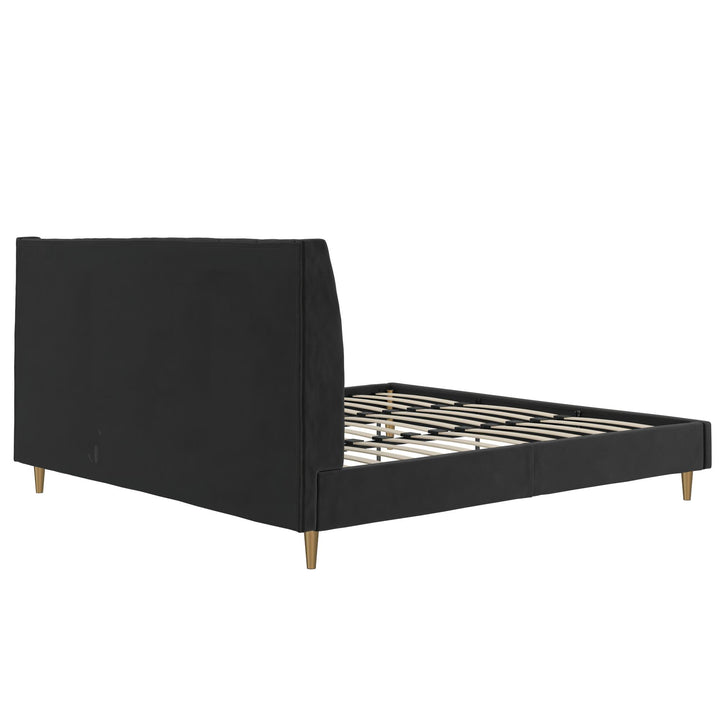 Her Majesty Upholstered Bed - Black - King