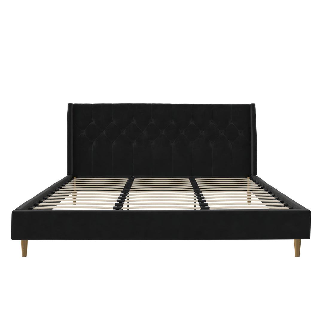 Her Majesty Upholstered Bed - Black - King