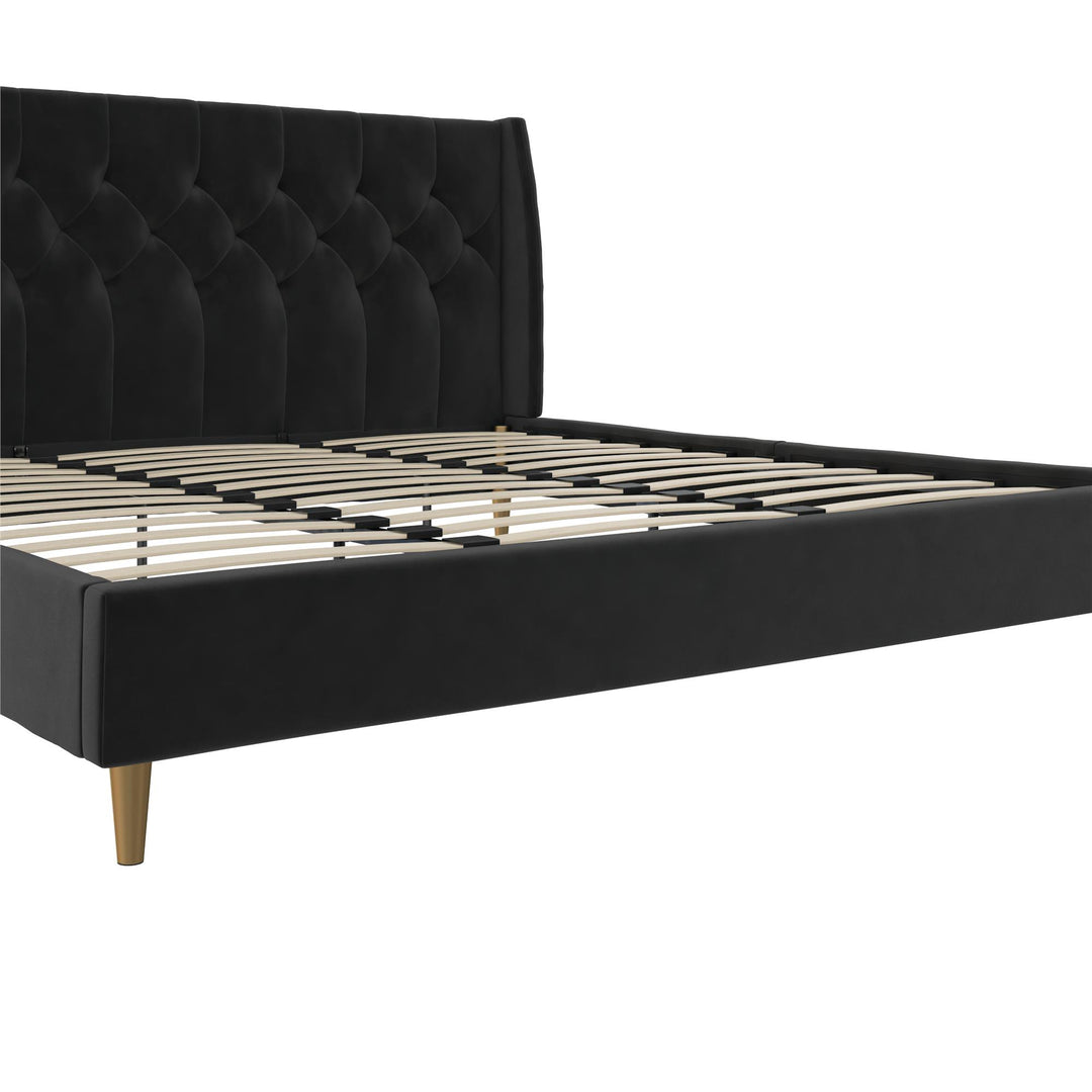 Her Majesty Upholstered Bed - Black - King