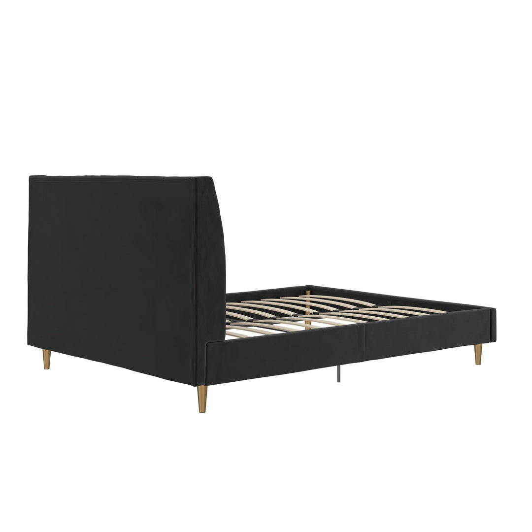 Her Majesty Upholstered Bed - Black - Queen