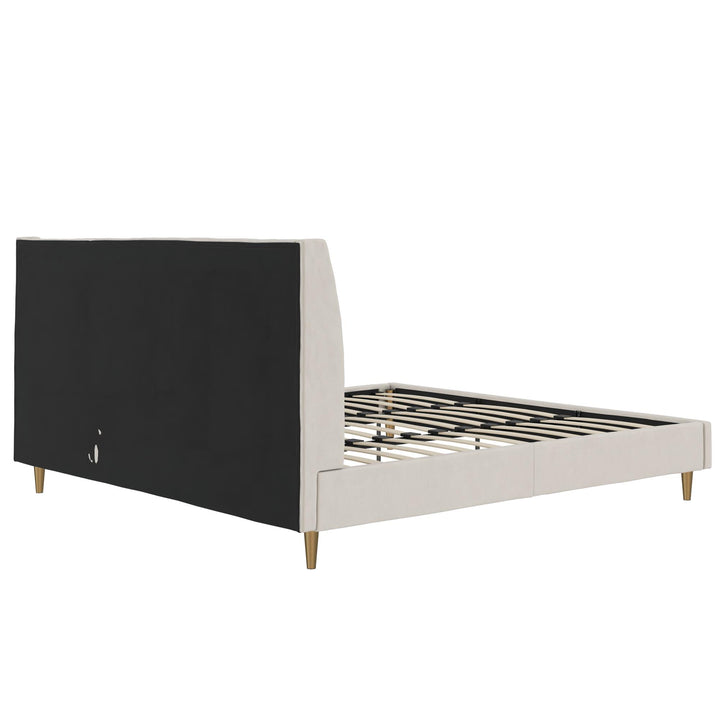 Her Majesty Upholstered Bed - Ivory - King