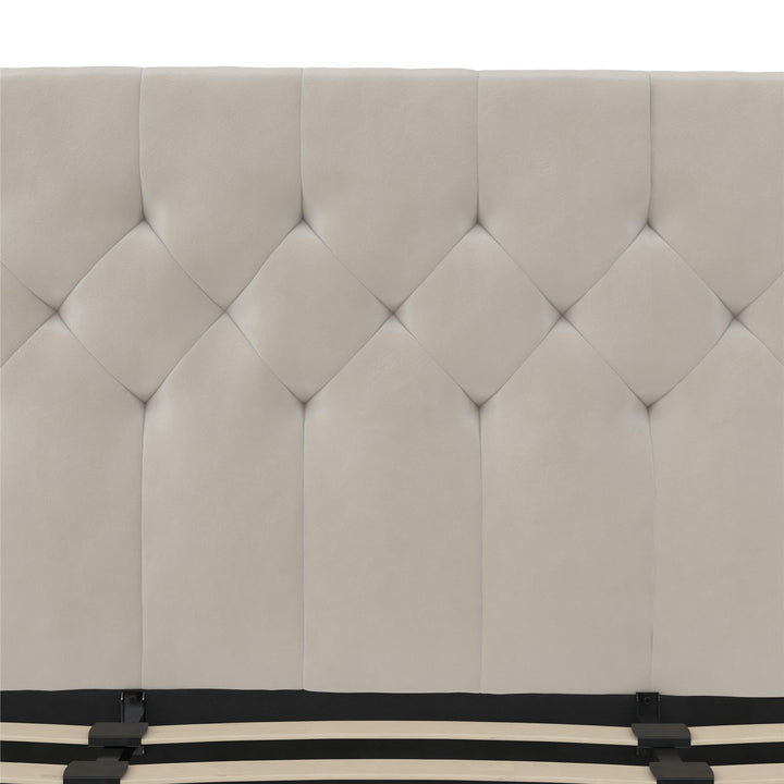 Her Majesty Upholstered Bed - Ivory - King