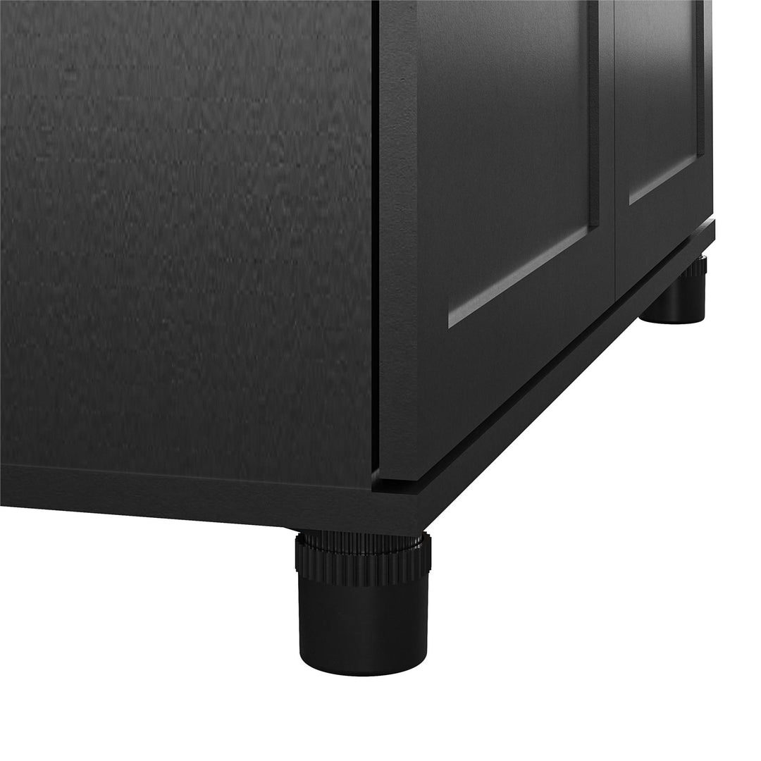 3 adjustable shelves utility cabinet - Black