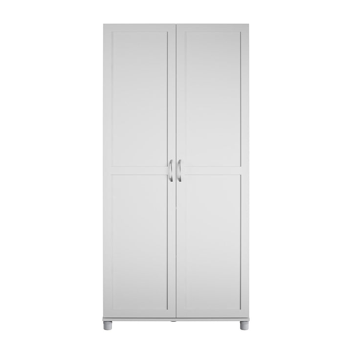 Basin Framed 36 Inch Utility Cabinet with 5 Shelves - Dove Gray