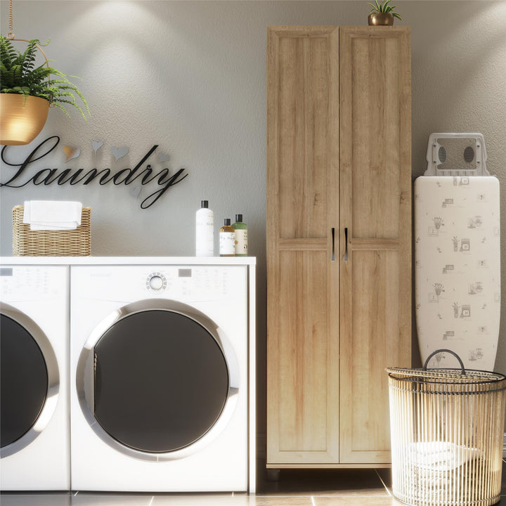 Basin Framed 24 Inch Utility Cabinet - Natural