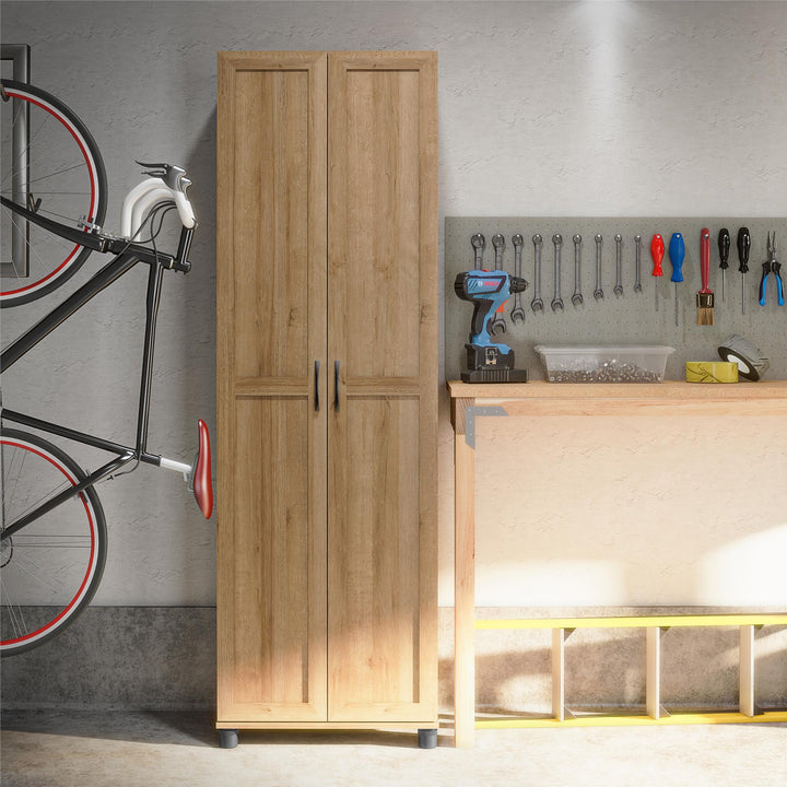 Basin Framed 24 Inch Utility Cabinet - Natural