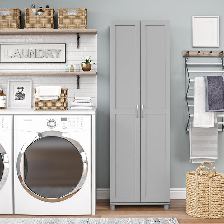 Basin Framed 24 Inch Utility Cabinet - Dove Gray