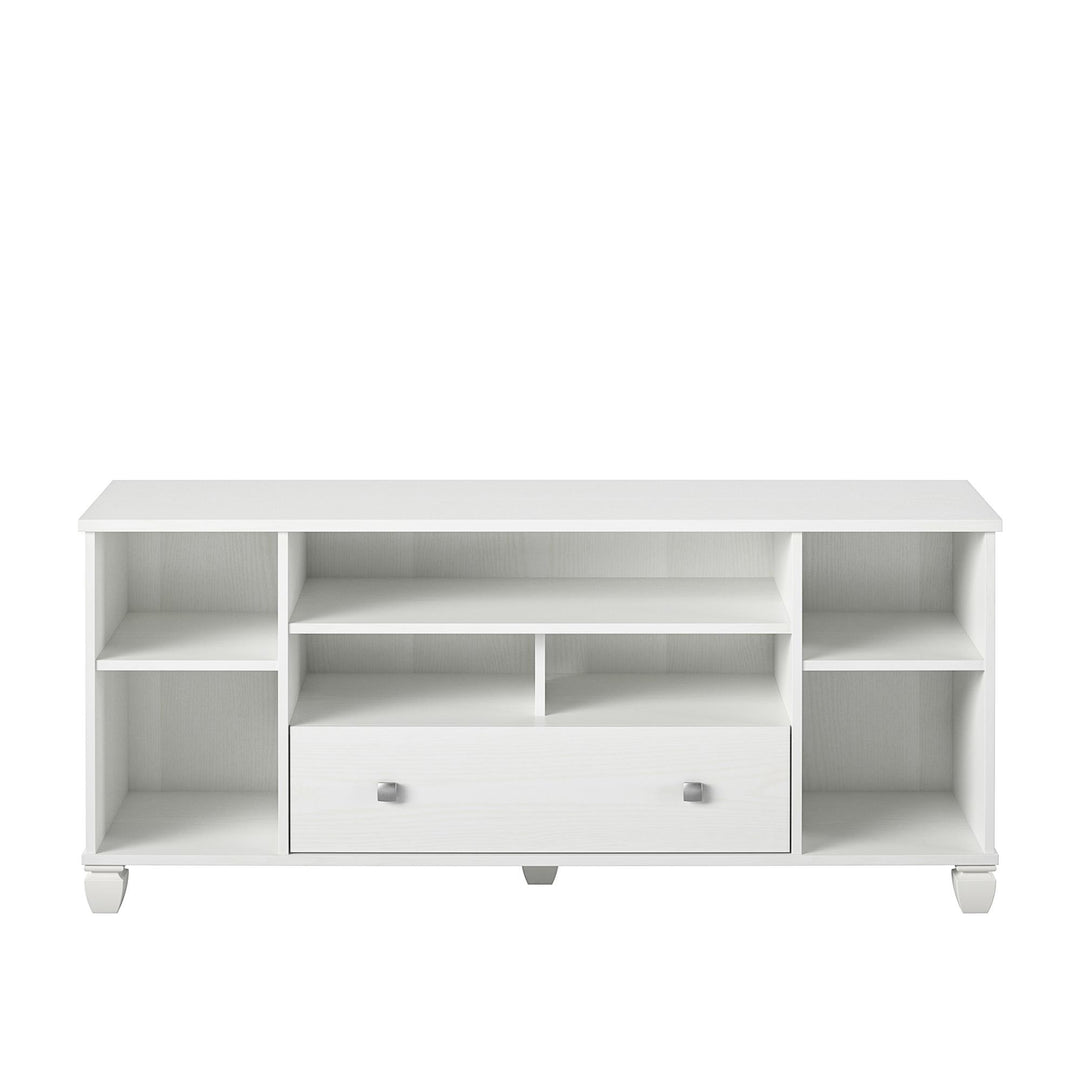 TV console with open shelves - White