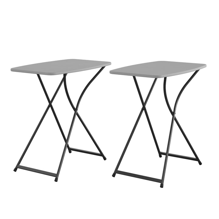 Multi-Functional, Adjustable, Personal Folding Activity Table - Gray - 2-Pack