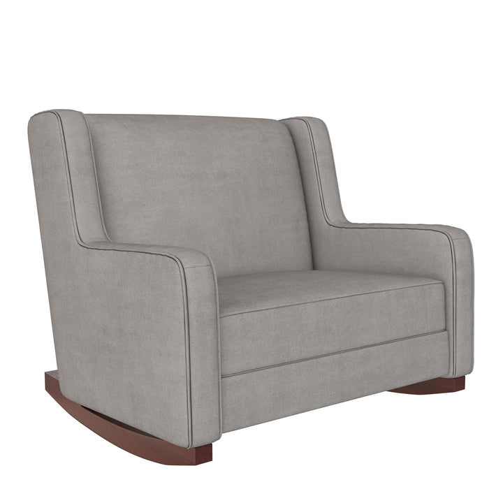 Hadley Double Rocker Chair Extra Wide for Complete Comfort  -  Taupe